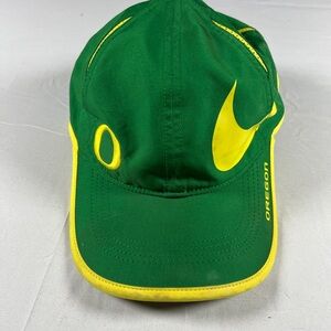 Nike Green and Yellow Cap with Oregon Logo